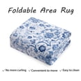 thumbnail image 4 of YUSAZENS 2x6 Vintage Floral Print Hallway Runner Rug Non-Slip Soft Kitchen Laundry Bedroom Runner Rug Blue, 4 of 7