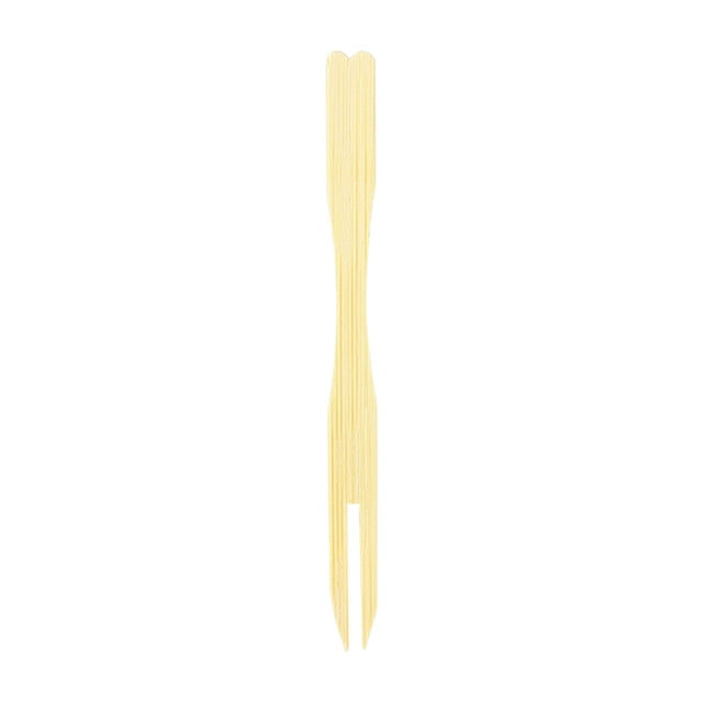 WLOELOEW 100-Pcs Disposable Bamboo Forks 3.5 Inch Mini Forks For Charcuterie Boards Fruit Skewers For Parties Wooden Forks