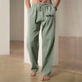 thumbnail image 2 of WEAIXIMIUNG Winter Overalls Men Men's Figure Flattering Linen Pants Fashionable Pure Color Casual Flat Front Work Pants, 2 of 9