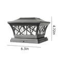 thumbnail image 3 of TopLLC Solar Lights Outdoor Solar Post Lights Outdoor Fence Cap Light For Posts Patio Garden Decoration White Lighting Black，Lighting Solar Outdoor Post Cap Lights Light For Fence Lights, 3 of 7