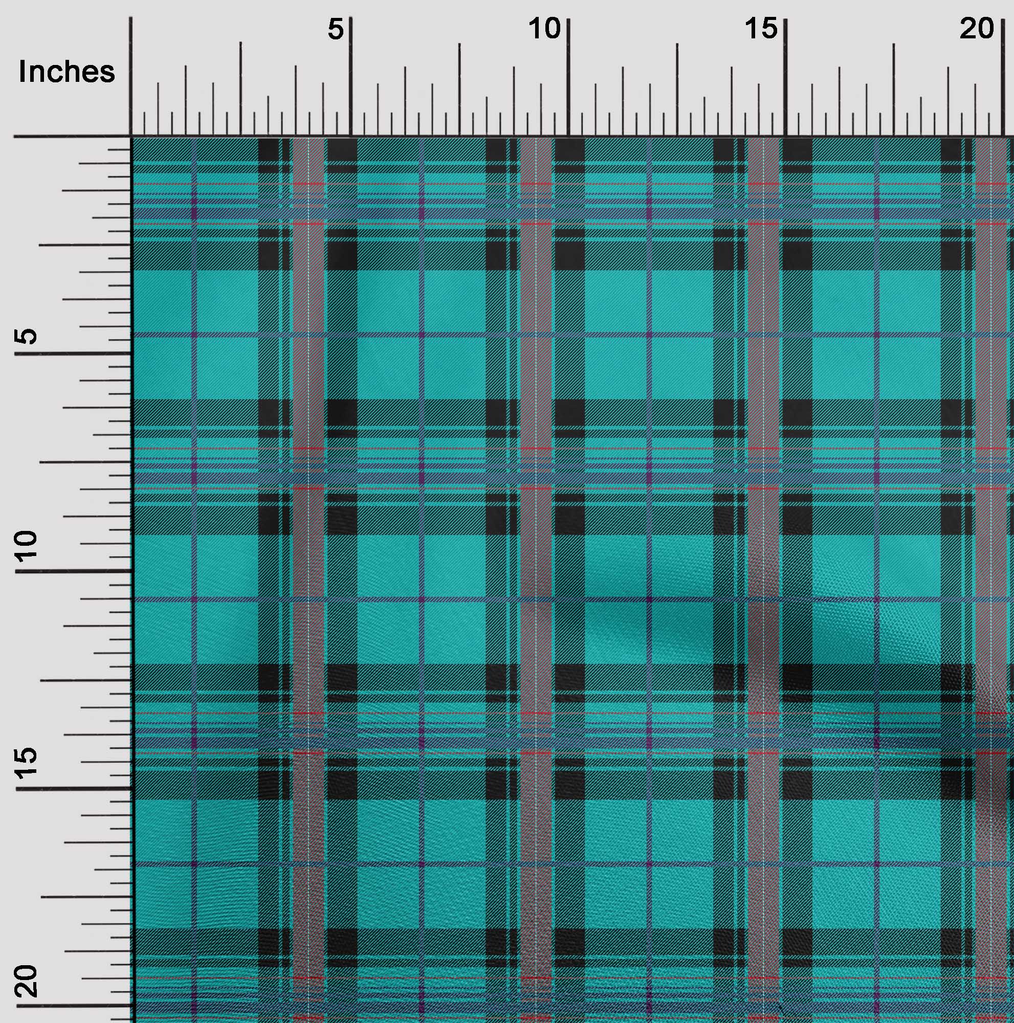 oneOone Cotton Poplin Fabric Tartan Check Print Fabric By Yard 42 Inch Wide