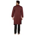 thumbnail image 4 of Atasi Indian Designer Kurta For Mens Party Wear Solid Color Ethnic Long Shirt, 4 of 7