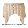thumbnail image 3 of Tyidzon Housse de Table à Manger Française pour Table Basse Serviette Dentelle Ajourée Nappe Rectangulaire Décorative Table Ronde, 3 of 6