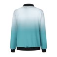 thumbnail image 5 of Swstbby Soldes d'Automne! Vestes d'Automne pour Femmes, Chandail en Molleton Ample à Manches Longues avec Fermeture Éclair Veste Décontractée Tricotée Épaisse de Baseball Bleu Ciel m, 5 of 5