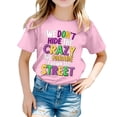 thumbnail image 1 of WEIYLL T-Shirts Graphiques pour Filles Imprimé Lettres Col Rond Manches Courtes T-Shirt Décontracté pour Tout-Petits 12-13 Ans, 1 of 5