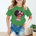 thumbnail image 2 of PMVFHDE Hauts d'Été pour Filles Hauts pour Fille Hauts d'Été pour Fille T-Shirts d'Été Tendance pour Fille T-Shirts Graphiques pour Filles T-Shirts Graphiques pour Enfant T-Shirt Graphique à Col Rond à Manches Courtes pour Fille T-Shirt d'Été Vert, 7-8 Ans, 2 of 5
