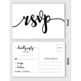 thumbnail image 3 of Inkdotpot 50 Cartes Postales Vierges RSVP Élégantes à Imprimé Style Script 4"X6" Cartes de Réponse, Carte de Réponse RSVP pour Mariage, Shower Nuptiale, Shower de Bébé, 3 of 5
