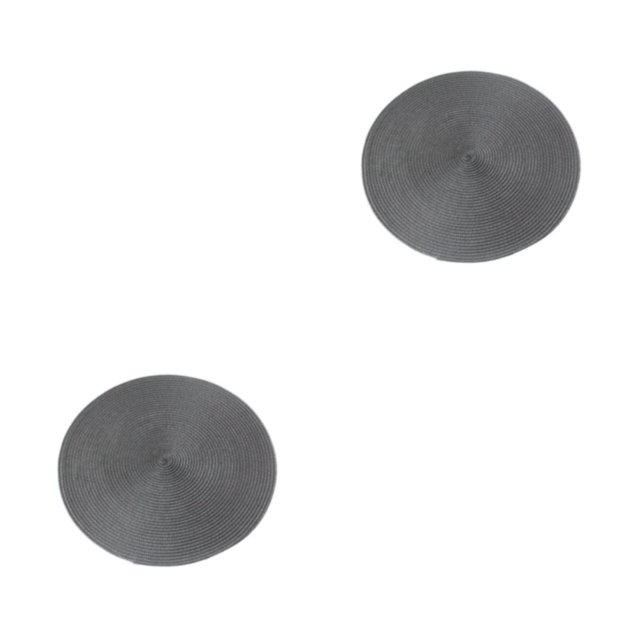 mmirethe Non-skid Table Mat Lightweight And Easy To Care Placemat Sturdy And Durable dark grey 2Set