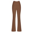 thumbnail image 4 of yoeyez Plus Size Leggings for Women Tummy Control High Waist Yoga Pant Soft Stretch Quick Drying Tight With Pockets, Brown S, 4 of 5