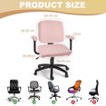thumbnail image 2 of Computer Office Chair Cover with Armrest Cover for Computer Chair, Desk Chairs Pink, 2 of 6