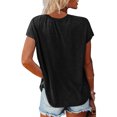 thumbnail image 4 of Hiiyo T-Shirt pour Femme à Manches Courtes, Col Rond, T-Shirt d'Été Décontracté, Tailles TG, 4 of 6