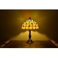 thumbnail image 2 of Tiffany Style Table Lamp Bedside Desk LED Lamp Bedroom Stained-Glass 18.1'' Height Multi-Color, 2 of 4