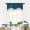 Blue, variant on Fringed Window Curtains with Tassels | Patterned Rod Pocket Short Drapes | Decorative Valance for Kitchen Living Room | Polyester Window Treatment for Home Decor