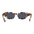 thumbnail image 2 of Womens Mod Thick Plastic Chunky Cat Eye Sunglasses Beige Tortoise Black, 2 of 4