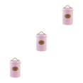 thumbnail image 3 of Wweixi Transparent Tea Jars For Storing And Displaying Favorite Tea Leaves Food Grade Metal Kitchen Storage Jars Jars Kitchen Pink sugar 3Set, 3 of 6