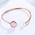 thumbnail image 3 of QualitChoice Woman Open Crystal Bracelet Steel Adjustable Hand Decor Round Bangle Girlfriend Jewelry for Dating Birthday Party Gift Jewelries Type 1 Type 1, 3 of 6
