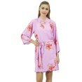 thumbnail image 1 of Bimba Robe de Demoiselle d'Honneur en Georgette Rose à Imprimé Floral pour Femme, Couvre-Maillot Wrap-24, 1 of 6