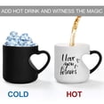 thumbnail image 4 of RKSTN Reveal Mug Heart-Shaped Color Changing Ceramic Mug - 11oz Heart Shape Changing Mugs With Side Heart Print Romantic Heart Handle Mug Romantic Surprise Gift kitchen gadgets, 4 of 6
