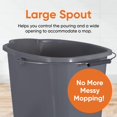 thumbnail image 5 of Superio Plastic Mop Bucket, Grey, 16 Liter (2 Pack), 5 of 5