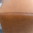 thumbnail image 4 of Ottomane Carrée en Cuir Cognac Tan au Design Moderne Mi-Siècle Lou, 4 of 4