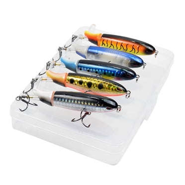 Yeacher Topwater Popper Bionic Propeller Tractor Hard Bait Fishing Lure Rotation Tail Fishing Lure Bait 2 Segment Fishing Bass Lure Artificial Bait Lifelike Crankbait Hooks Trout Bass Pike Fishing