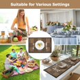 thumbnail image 5 of 8 Pcs Bamboo Placemats, Heat Resistant Dining Table Mats, Washable Place Mats with Polyester Borders, Rustic Bamboo Mats for Dining Table, 17.7×11.8", 5 of 5