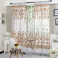 thumbnail image 1 of Elegant Voile Sheer Window Curtain with Peony Design for Home, 1 of 7