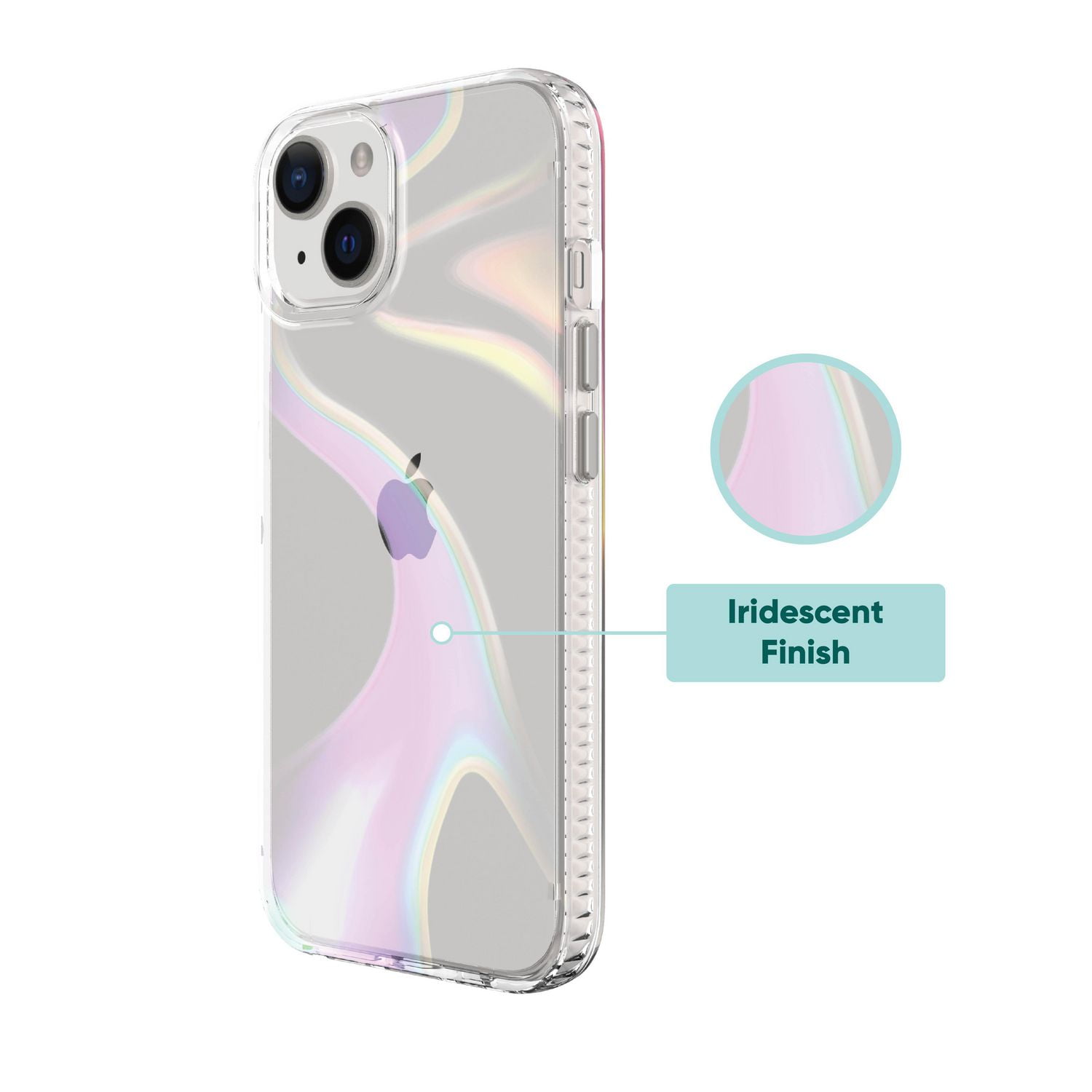 Coque de téléphone Iridescent Illusion Fashion pour iPhone 16e / iPhone 15 / iPhone 14 / iPhone 13