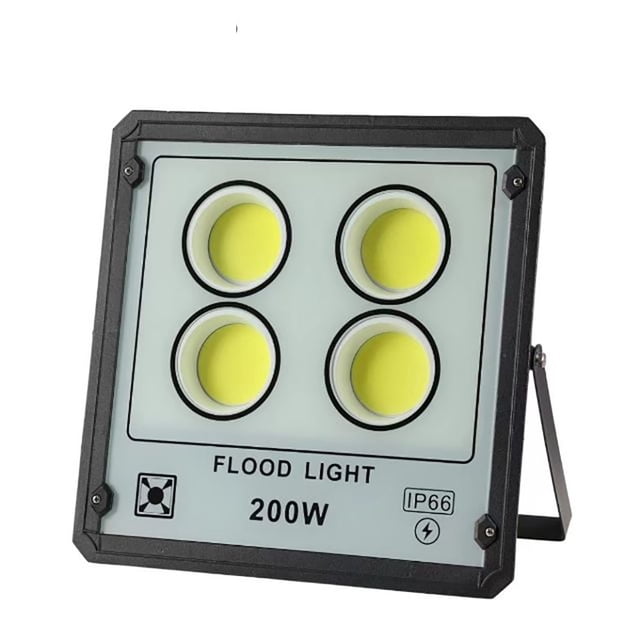 Projecteur DEL à Puce COB Étanche 200 W, Projecteur Extérieur pour Jardin, Lampe Carrée pour Villa, Maison, Immeuble, Éclairage Mural Extérieur, Sélection Multi‐mode