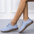 thumbnail image 2 of Chaussures Décontractées pour Femmes, Couleur Unie, à Lacets, Talon Plat, Semelle Souple, Bout Rond, Chaussures Simples, 2 of 9