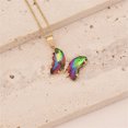 thumbnail image 1 of TopLLC Anneaux Dégradé Multicolore Collier Mode Tempérament Clavicule Chaîne a Collier, 1 of 2