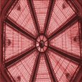 thumbnail image 1 of Ahgly Company Machine Washable Indoor Square Transitional Cranberry Red Area Rugs, 5' Square, 1 of 7