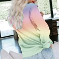 thumbnail image 4 of HKEJIAOI 2023 Women Haut Col Rond Couleur Bloc Poids Moyen Long Sleeve Haut, 4 of 6