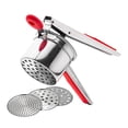 thumbnail image 1 of Stainless Steel Potato Masher with Interchangeable Base Plate for Effortless Vegetable Puree and Smooth Whipping, 1 of 4