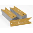 thumbnail image 2 of Inkdotpot Pack Of 100 Made With Love Text Favor Paper Tags Craft Real Silver Foil Hang Tags, 2 of 6