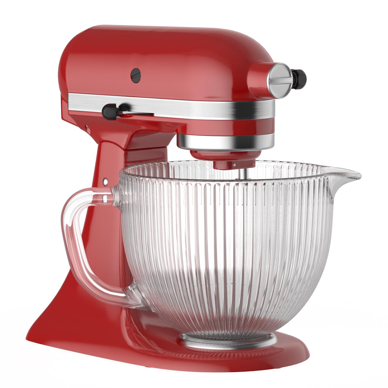 Glass Bowl for KitchenAid Mixer, 4.5-5 Quart Tilt-Head for KitchenAid Glass Mixer Bowl for Stand Mixer With Pour Spout and Measurement Markings, Dish