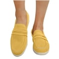 thumbnail image 4 of Xfvqtps Mocassins Décontractés pour Femmes à Enfiler Chaussures Plates Confortables Automne Respirantes Bout Rond Mocassins avec Semelle Intérieure Coussinée Chaussures de Marche Légères Jaune, 4 of 9
