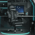 thumbnail image 3 of Yaheetech High Back Ergonomic Gaming Chair with Slide Out Footrest, Full Black, 3 of 8