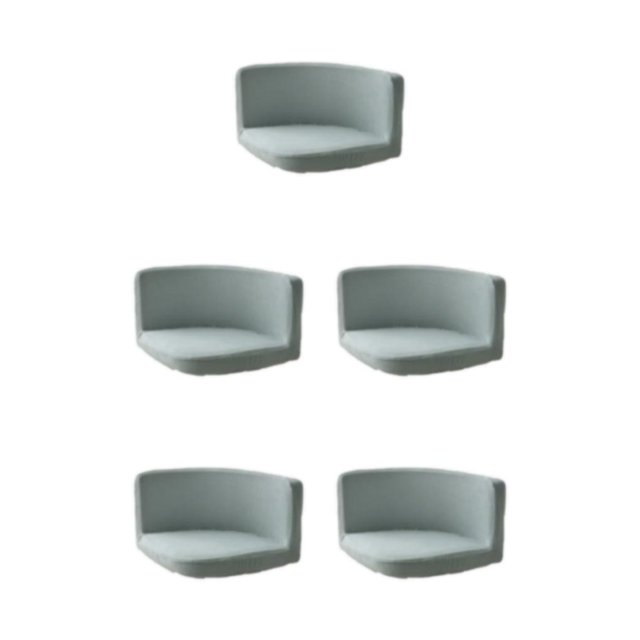 Maytalsory Soft And Durable Chair Cover Chairs With Style And Functionality Polyester Trilateral Chair Covers Multifunctional Silver gray 5Set