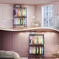 thumbnail image 2 of M MZG Clothing Rack Heavy Duty Rolling Garment Rack 3 Tiers Adjustable Wire Shelving Clothes Rack with Double Rods and Side Hooks, Freestanding Wardrobe Closet with Lockable Wheels, 2 of 5