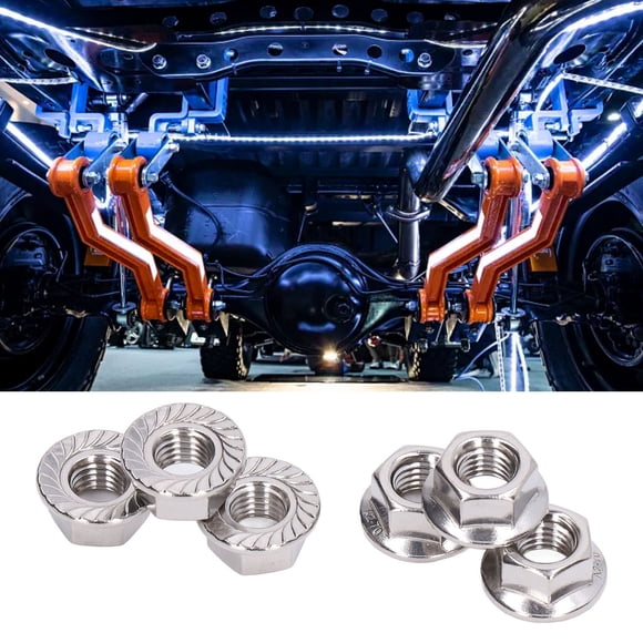 50Pcs Flange Nut, 304 Stainless Steel Fastener Accessory Set Kit M3 M4 M5 M6 M8 M10 M12 for Maintenance