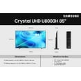 thumbnail image 2 of Samsung 85" Crystal UHD U8000H 4K Vision AI Smart TV (2026), 2 of 8