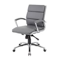 thumbnail image 3 of Boss Office CaressoftPlus Executive Mid-Back Chair in Gray, 3 of 7