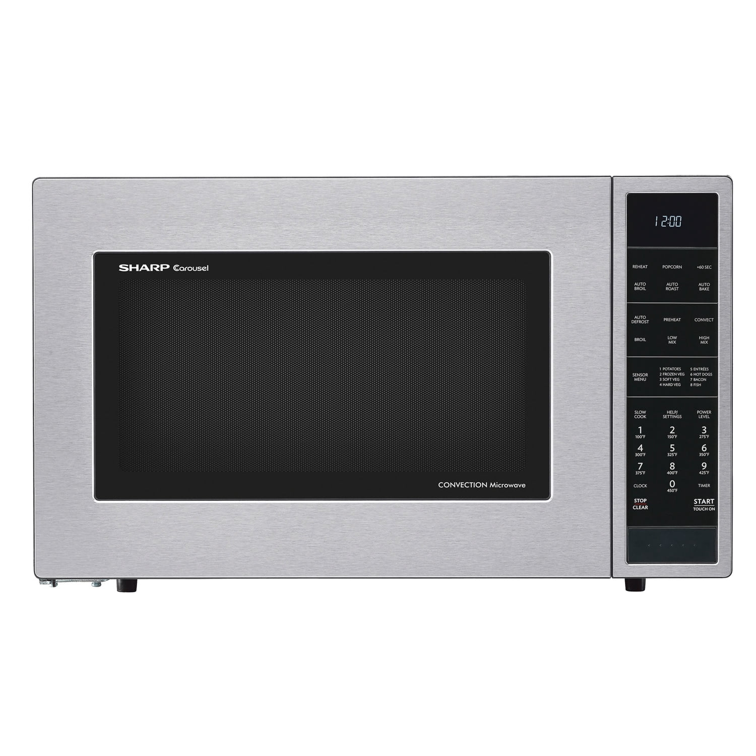 SHARP SMC1585KS Carousel® Countertop Convection Microwave Oven 1.5 cu. ft., 900W, Stainless Steel, Multi-Function, Auto Defrost, Broil, Roast, Bake