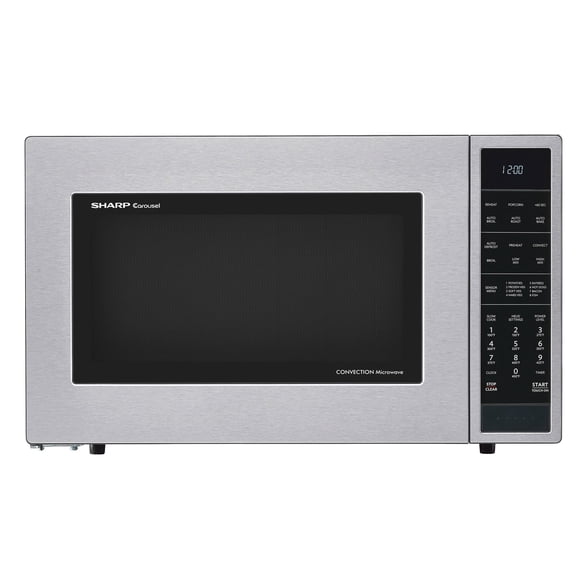 SHARP SMC1585KS Carousel® Countertop Convection Microwave Oven 1.5 cu. ft., 900W, Stainless Steel, Multi-Function, Auto Defrost, Broil, Roast, Bake