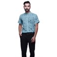 thumbnail image 1 of BESTMAN Printed Shirts For Men Short Sleeve Button Down Casual Cotton Shirt, 1 of 5