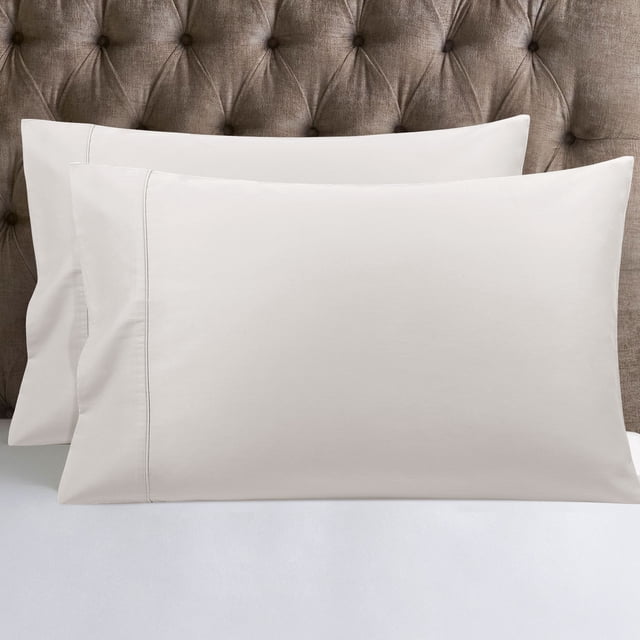 PiccoCasa Pillowcase Set of 2, Soft Cotton with Envelope Isabelline Standard