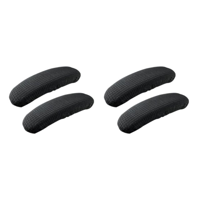 Redempat Washable Office Chair Armrest Covers Wear-resistant Easy To Install Wide Application Soft black 2Set