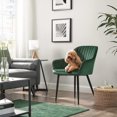 thumbnail image 2 of Boutique Home Velvet Dining Room Accent Chair with Armrests, 2 of 6