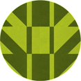 thumbnail image 1 of Ahgly Company Tapis d'Intérieur Lavables en Machine, Ronds, Transitionnels, Verts, 6' Ronds, 1 of 7